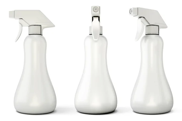 Set of bottles with a spray from different types — Stock Photo, Image