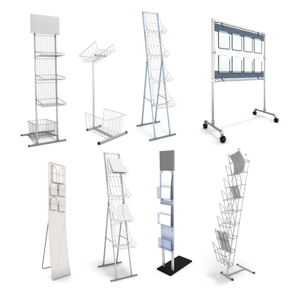 Set of various stands for promotional materials — Stock Photo, Image