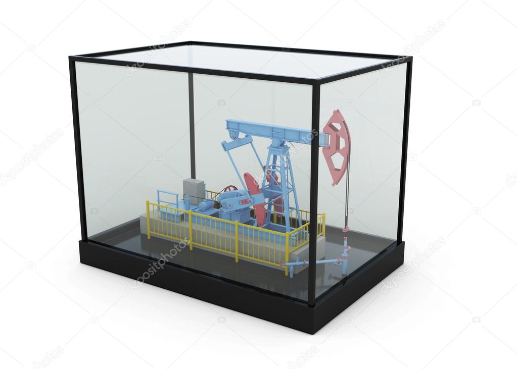 Model of the oil pump in a glass box