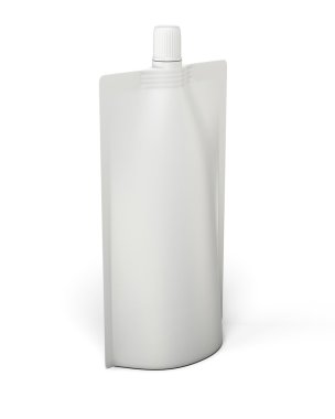 Beyaz şablon paketi Doypack tasarımınız için