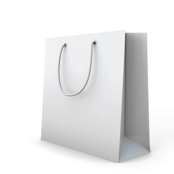 Λευκή τσάντα για ψώνια — Φωτογραφία Αρχείου