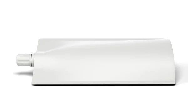 Pacchetto modello bianco sdraiato Doypack — Foto Stock