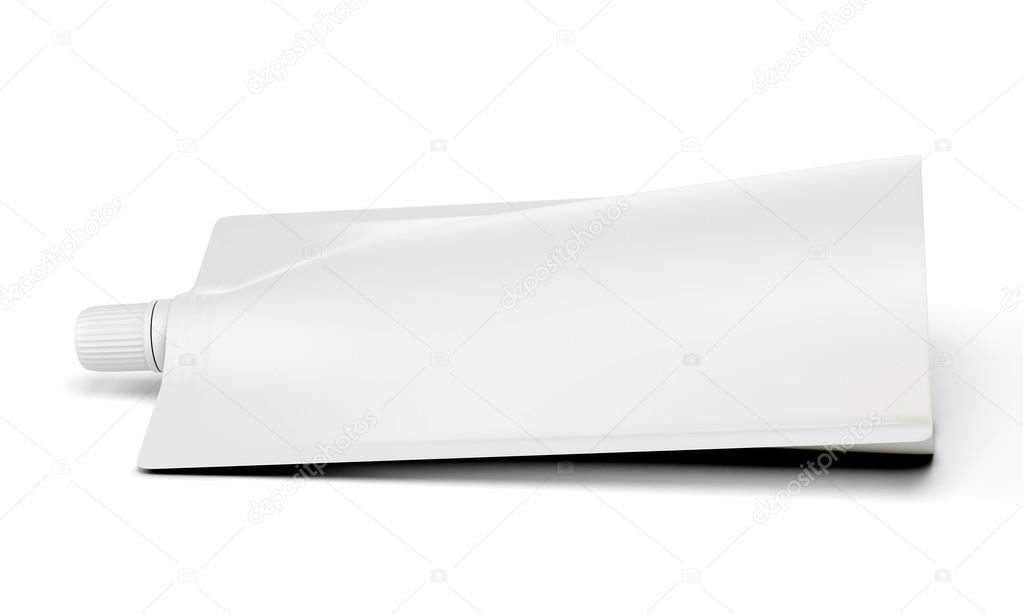 White template package Doypack isolated on white