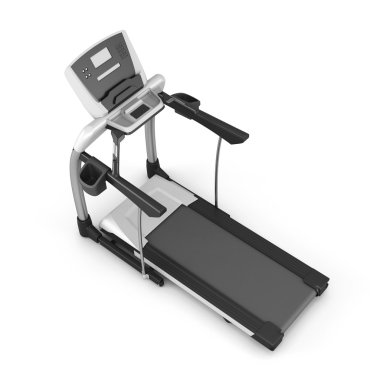 Beyaz bir treadmill eğitmen