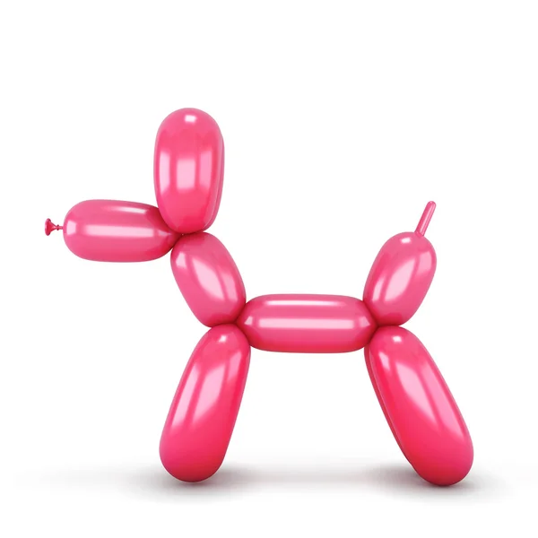 Red dog toy from a balloon — Stock Photo, Image