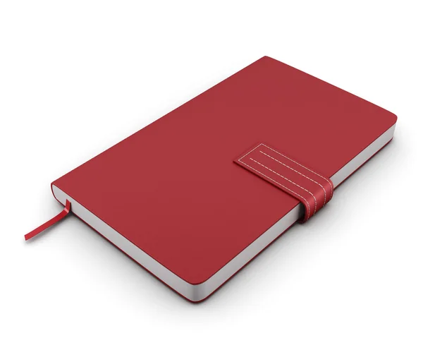 Caderno vermelho para notas — Fotografia de Stock