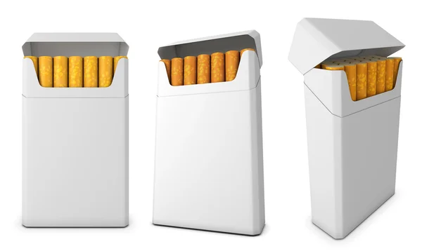 Template pack of cigarettes from different angles — Stock Photo, Image