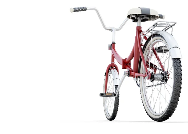 Bicycle on a white back angle view — Stock Photo, Image