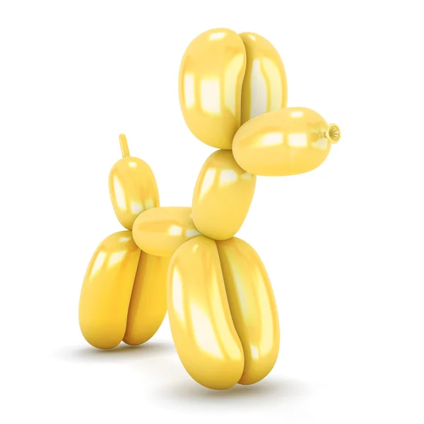 Yellow dog toy from a balloon — Stock Photo, Image