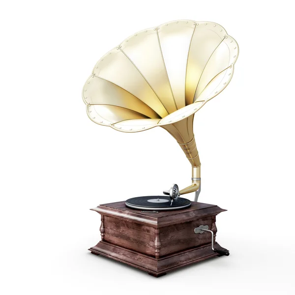 Illustration 3D du gramophone — Photo