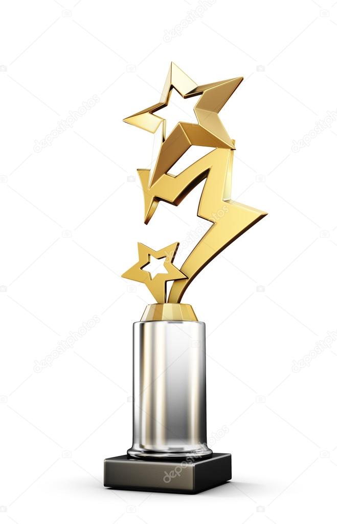 Star awards isolated on white background