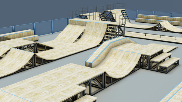 Area for a skating or roller
