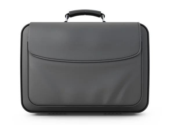 Leather briefcase for documents front view — Stock Photo, Image