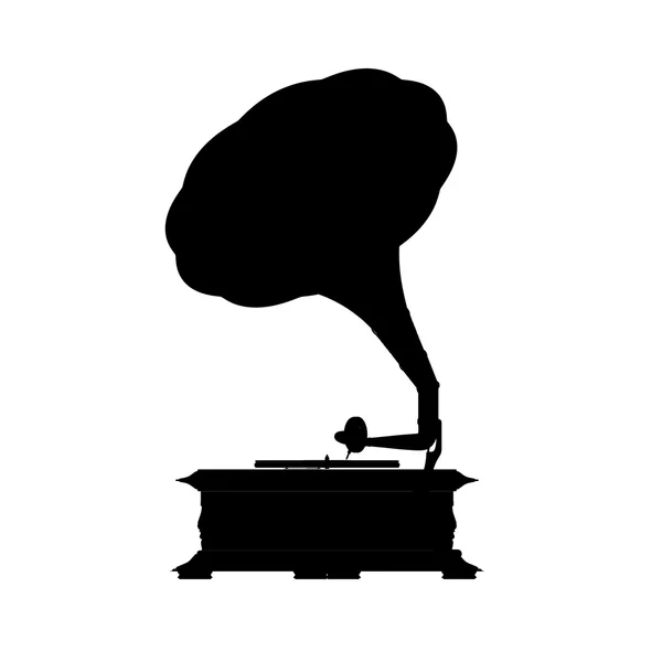 Sylwetka gramofonu — Zdjęcie stockowe