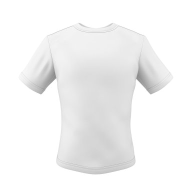 Beyaz arkaplanda izole edilmiş beyaz tişört