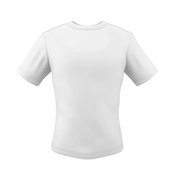 T-shirt branca isolada sobre fundo branco — Fotografia de Stock