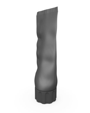 Black tube of toothpaste cream or gel