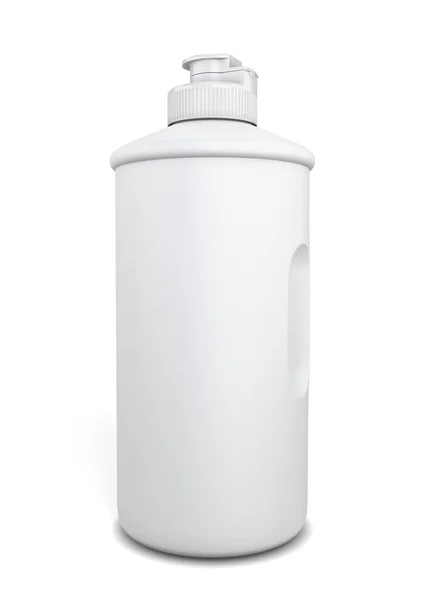 Біла пляшка миючого засобу — стокове фото