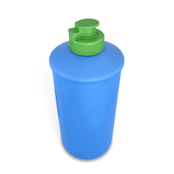 Bottle with dishwashing detergent — Stock Photo, Image