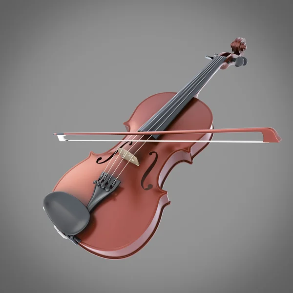 Violin on a grey — Stockfoto