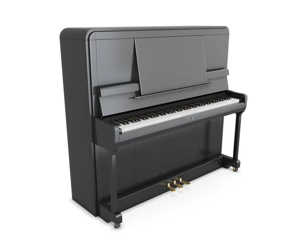 Preto vertical piano — Fotografia de Stock