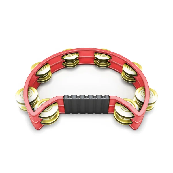 Red tambourine — Stock Photo, Image