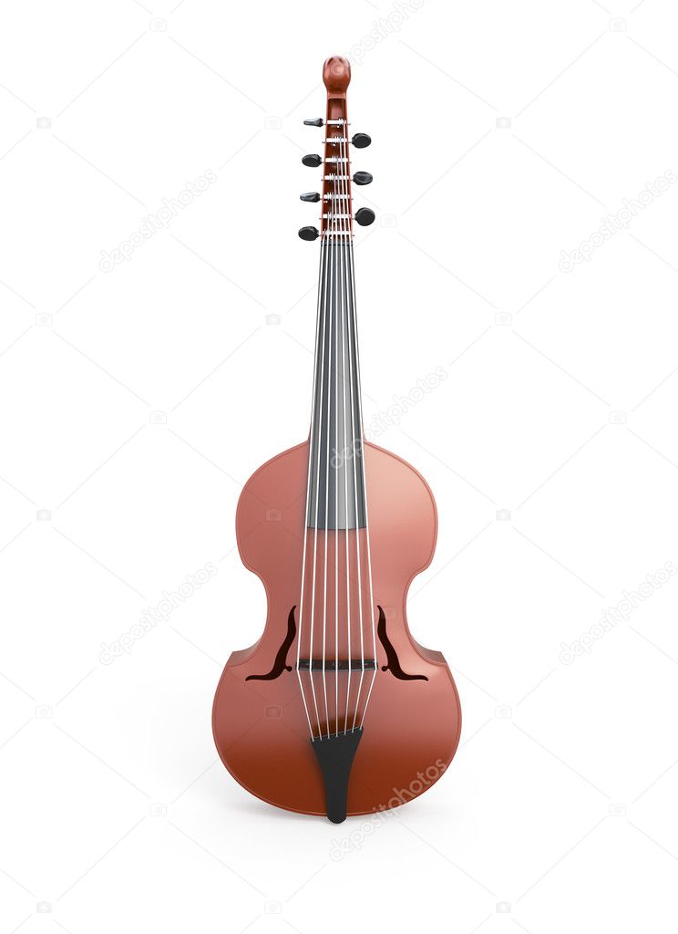 Classical viola d'amore front view