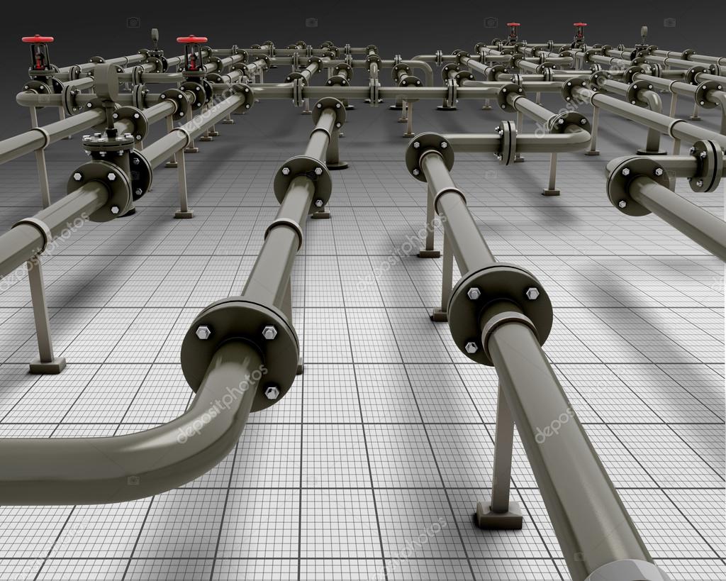 Black pipeline construction Stock Photo by ©3DMAVR 76268271