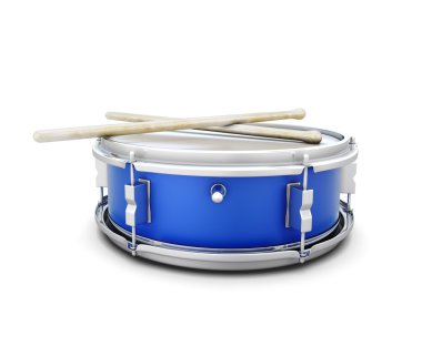 Drum with sticks close-up
