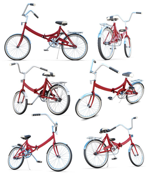 Велосипед с разными перспективами
