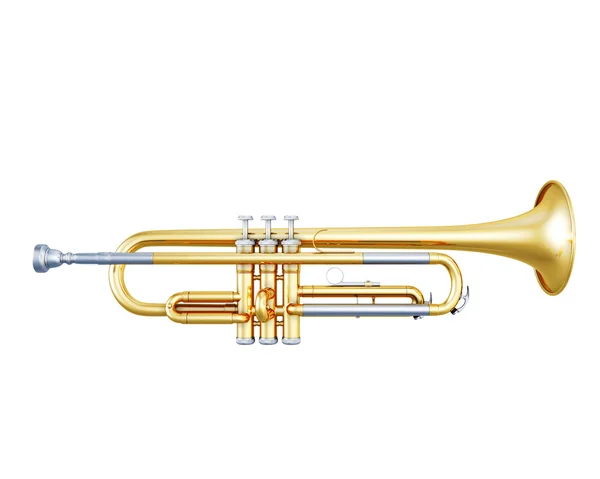 Trumpet side view — 图库照片