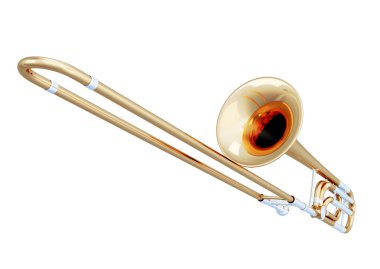 Trombone close-up clipart