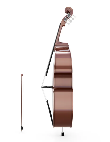 Contrabass oldalnézetből — Stock Fotó