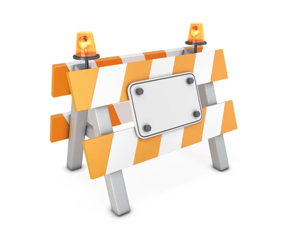 Roadblock on a white — Stock Photo, Image