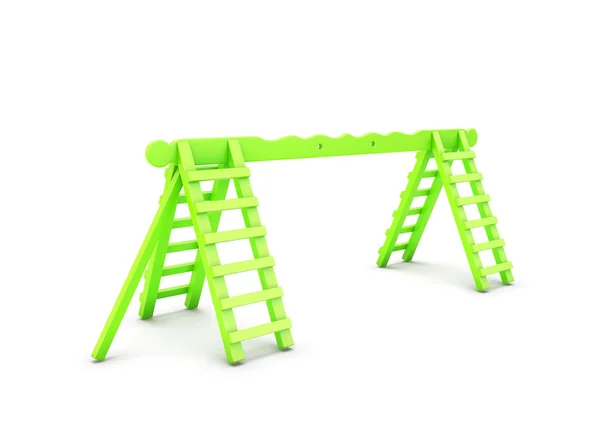 Groene element een speeltuin ladder — Stockfoto