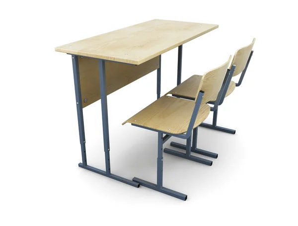 Okul masaları ve sandalyeleri — Stok fotoğraf