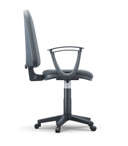 Cadeira de escritório vista lateral em um branco — Fotografia de Stock