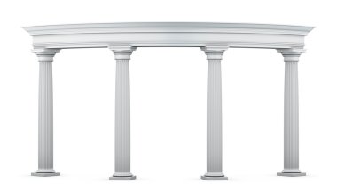 Entrance group with columns in the classical style clipart