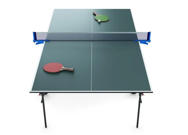 テーブルのテニス ラケットとテニスボール — ストック写真