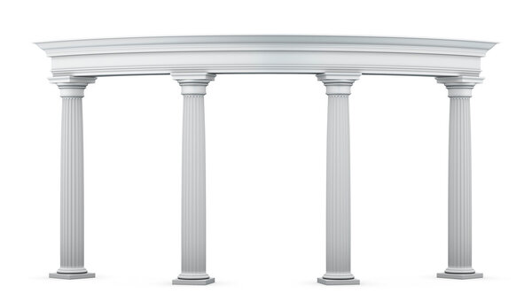 Entrance group with columns in the classical style