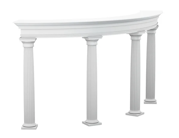 Colonnes dans le style classique sur fond blanc — Photo