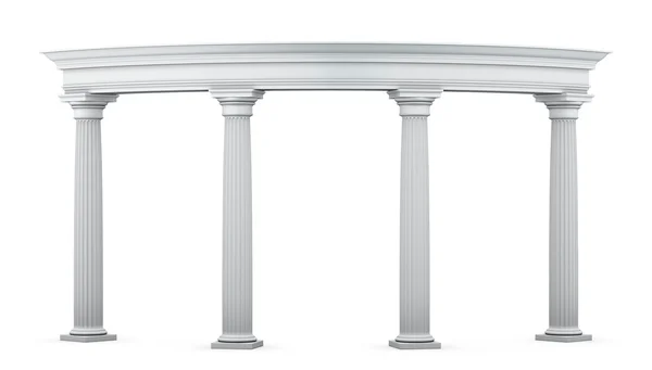 Ingang groep met kolommen in de klassieke stijl Stockafbeelding