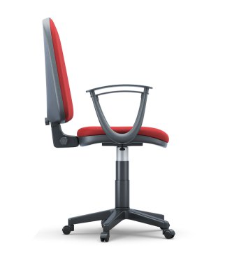 Ofis koltuğu kırmızı kırpma Manzaralı