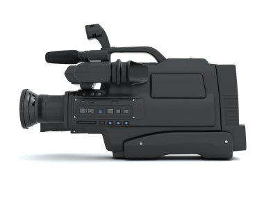 Profesyonel video kamera yan görünüm
