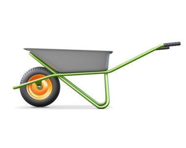 El arabası inşaat yan görünümü için