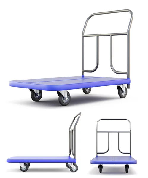 Transport trolley with different species — Stock Photo, Image