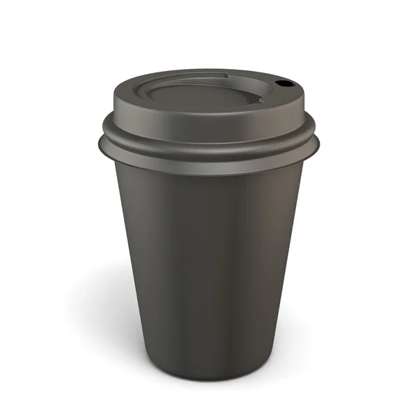 Пустой черный стакан кофе — стоковое фото
