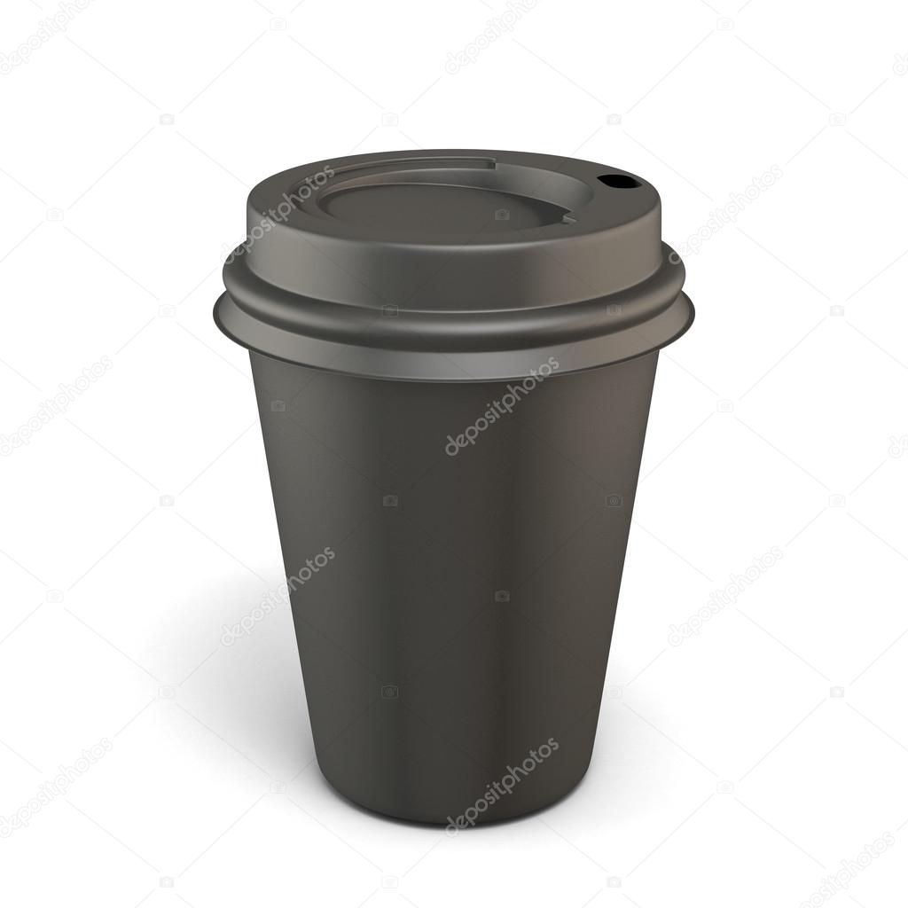Empty black cup of coffee