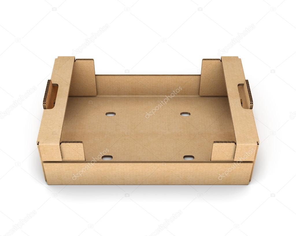 Empty cardboard boxes for fruit and vegetables