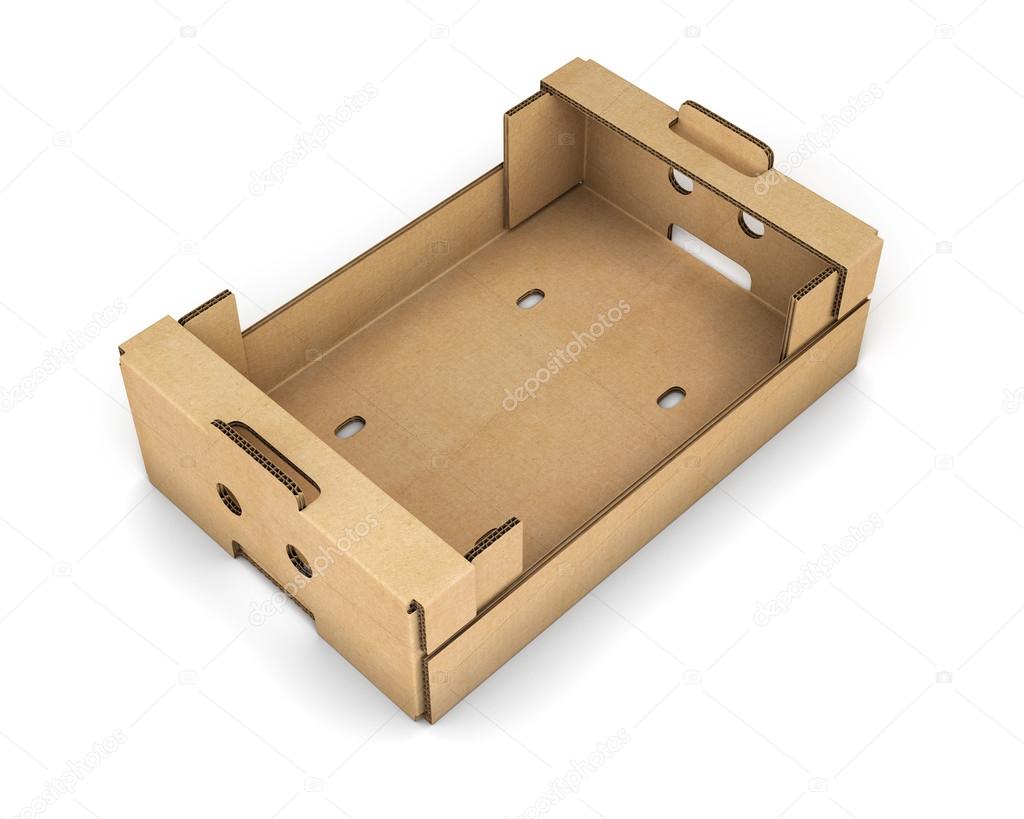 Cardboard box for fruit and vegetables — Stock Photo © 3DMAVR 81695426